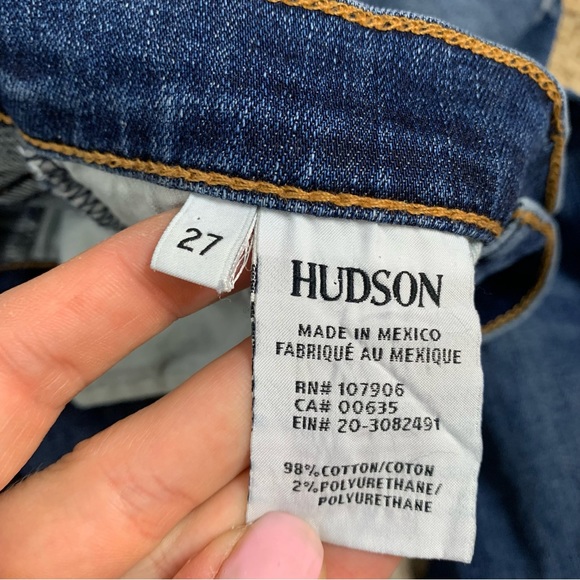 Hudson Tally Crop Distressed Skinny Jeans - Picture 4 of 8